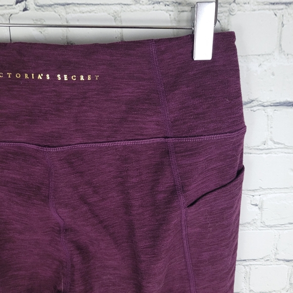 VICTORIA'S SECRET | high waist heathered burgundy pockets full length leggings - Picture 4 of 7